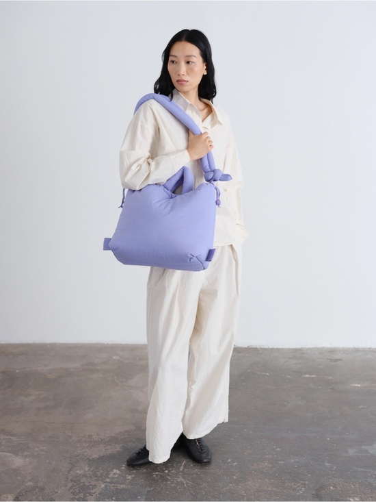 Ölend Handbags - ÖLEND Ona Soft Bag – Lilac – Padded Nylon Tote/Crossbody/Backpack